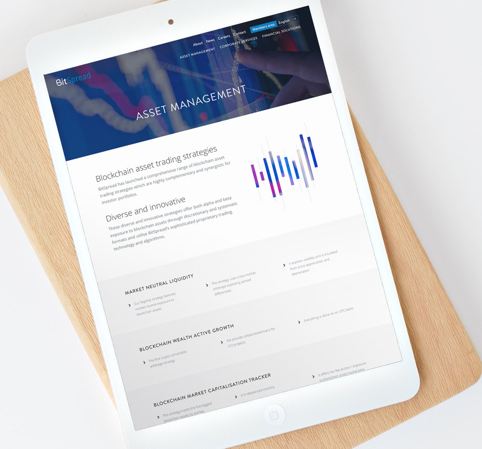 Website design for BitSpread in London