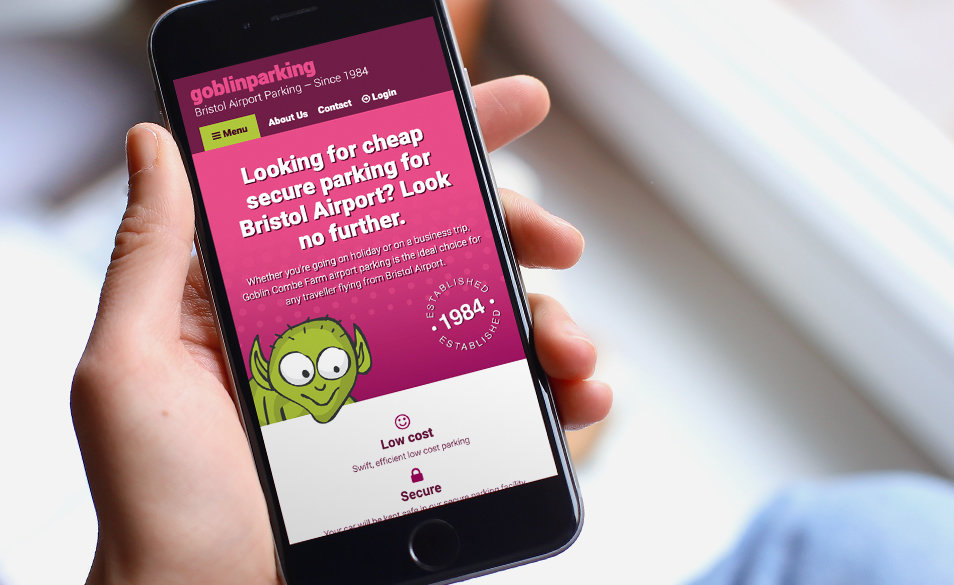 Website design for Goblin Parking in Bristol