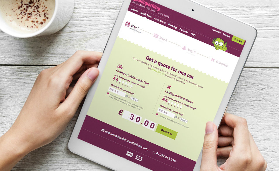 E-commerce website for Goblin Parking in Bristol