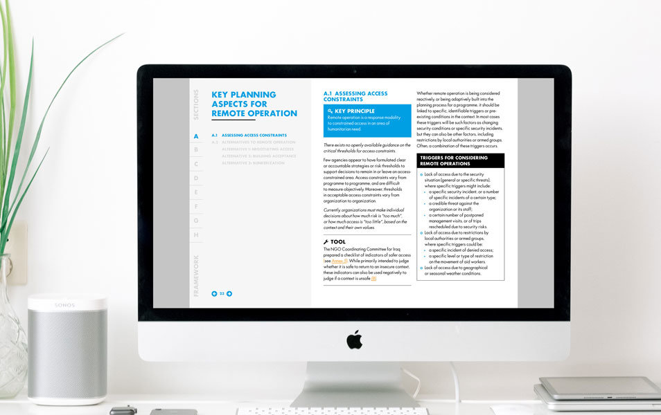 PDF navigation design for Health Cluster